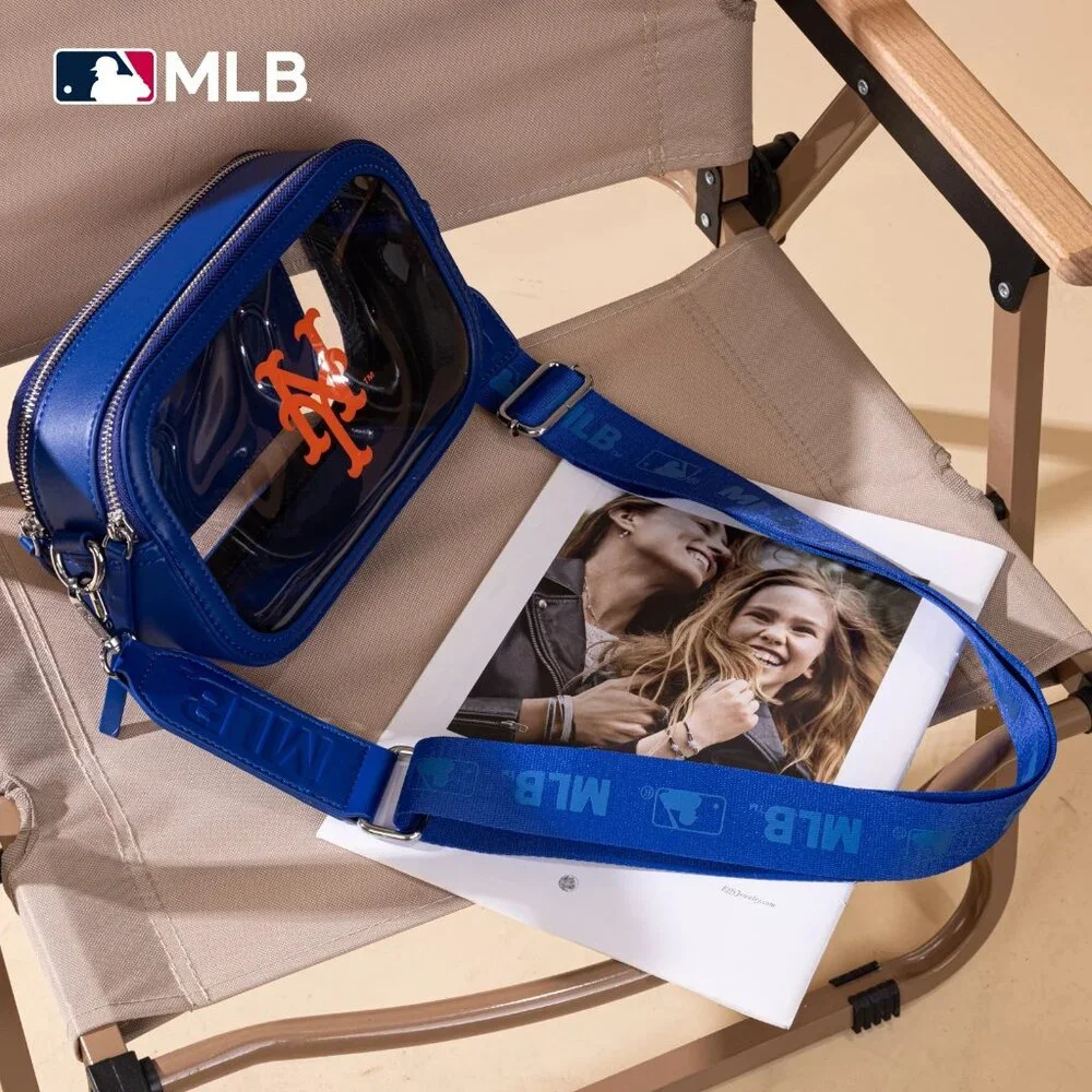 MLB New York Mets Team Clear Crossbody Bag/Stadium Bag - Picture 1 of 9
